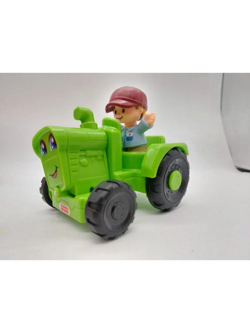 FP Little People Helpful Harvester Green Wobbling Farm Tractor & Farmer Figure